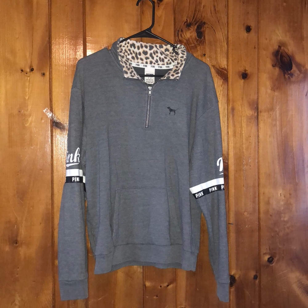 *BEING HELD* Pink 3/4 Zip up sweatshirt